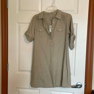 Old navy tan linen dress size small